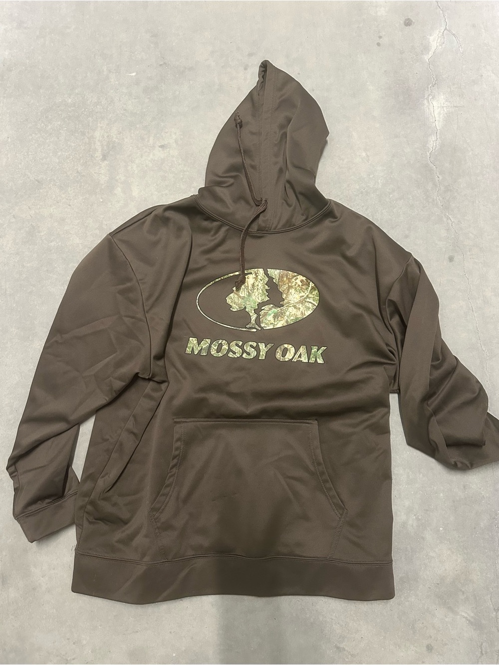 Mossy Oak Brown Camo Logo Hoodie XXL